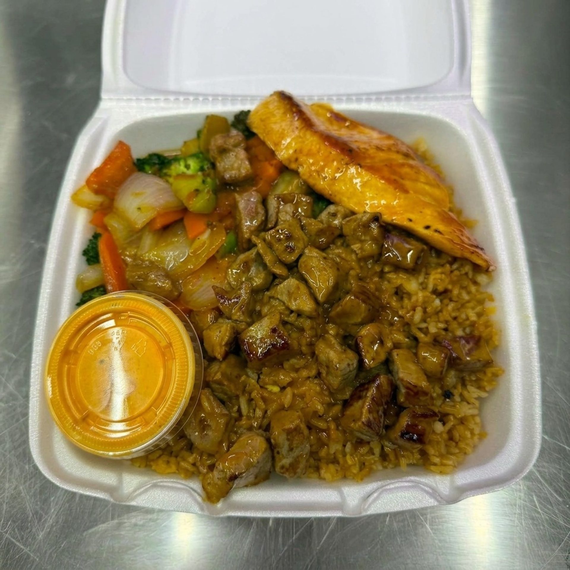 Shrimp hibachi, chicken hibachi