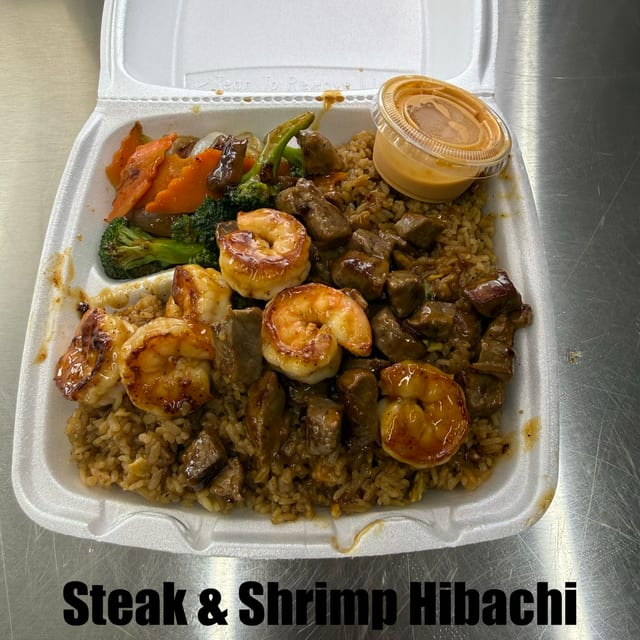 Hibachi Steak & Shrimp.